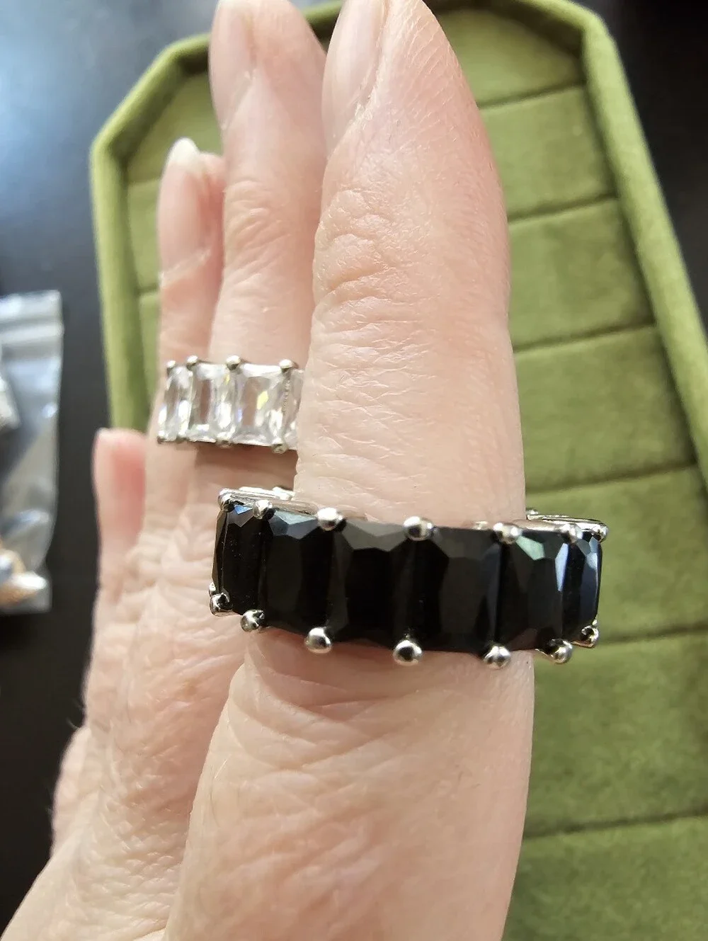 Silver Plated Ring Set Size 5.5
